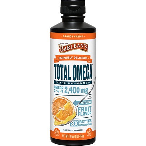 Barlean&#39;s Seriously Delicious Total Omega Orange Creme 16 oz Liquid