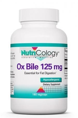 Nutricology Ox Bile 125mg 180 Capsule