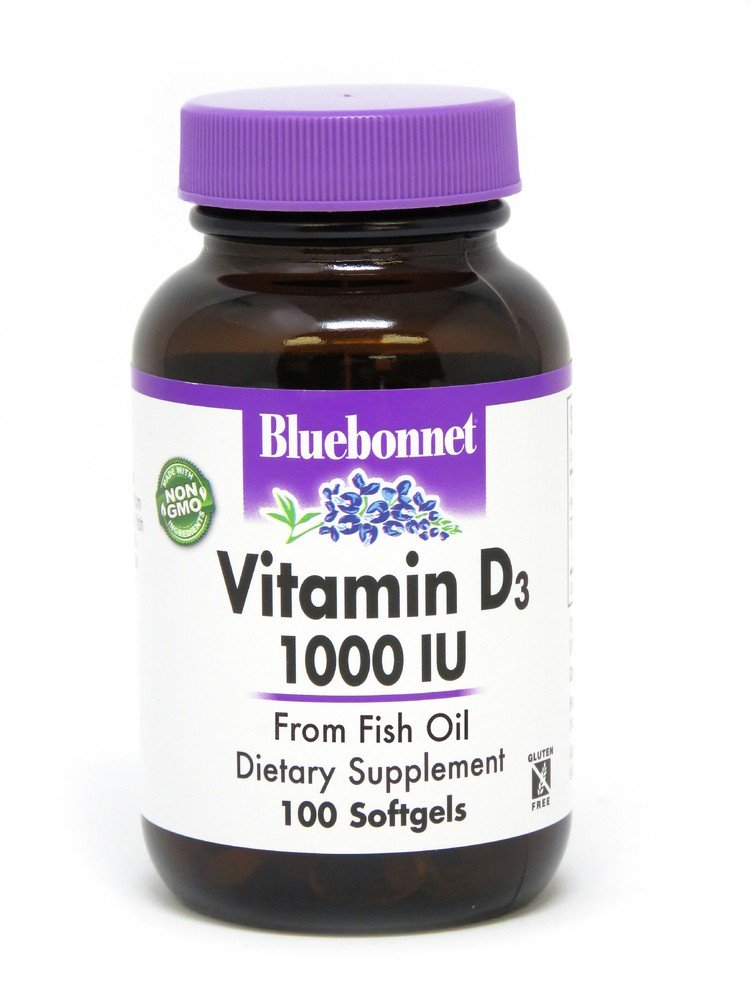 Bluebonnet Vitamin D3 1000 IU 100 Softgel