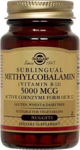 Solgar Methylcobalamin (Vitamin B12) 5000 mcg 60 Nugget