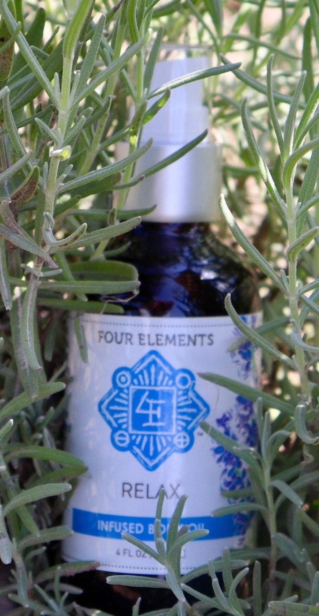 Four Elements Organic Herbals Relax Body Oil 4 oz Oil