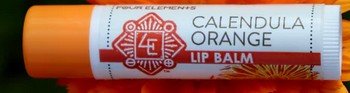 Four Elements Organic Herbals Calendula Orange Lip Balm .15 oz Stick