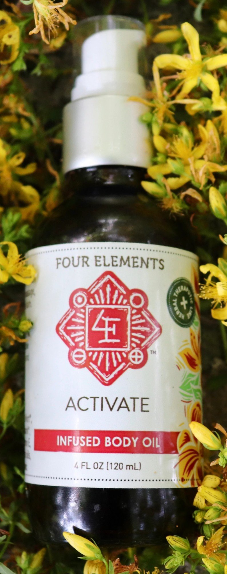 Four Elements Organic Herbals Activate Body Oil 4 oz Oil