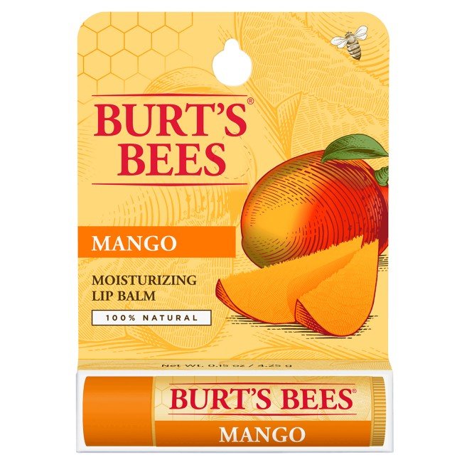 Burt's Bees Mango Butter Lip Balm Tube in Blister Box 1 Lip Balm