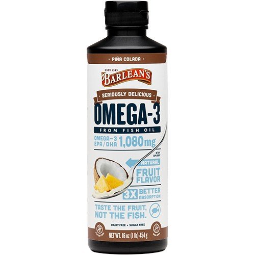 Barlean's Seriously Delicious Omega-3 Fish Oil Pina Colada 16 oz Liquid