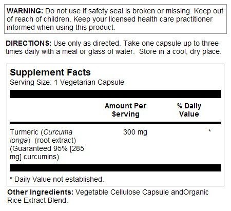 Thompson Nutritional Turmeric Extract 300mg 60 Capsule