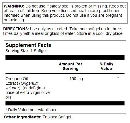 Thompson Nutritional Oregano Oil 60 Softgel