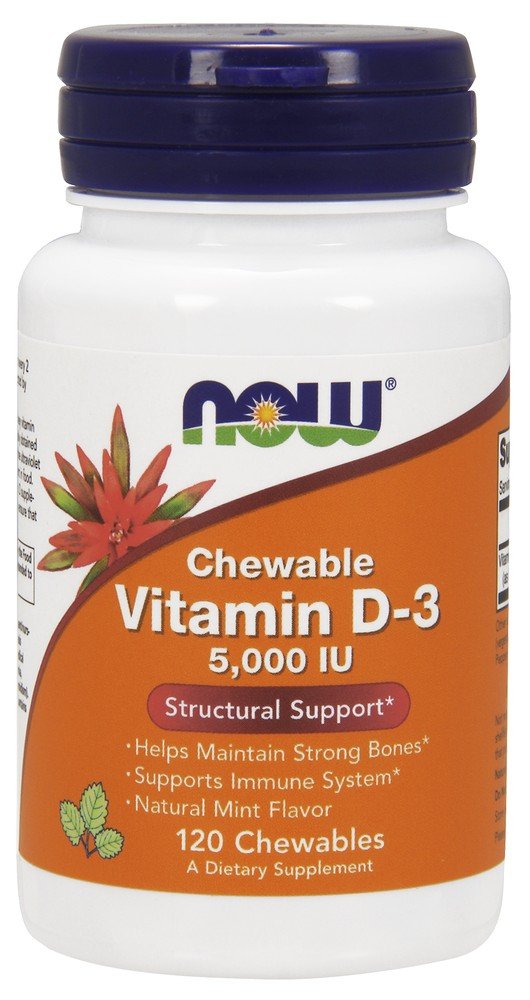 Now Foods Vitamin D3 5000 IU 120 Chewable