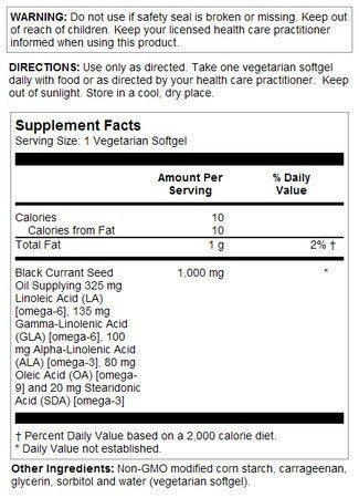 Natures Life Black Currant Oil 60 Softgel