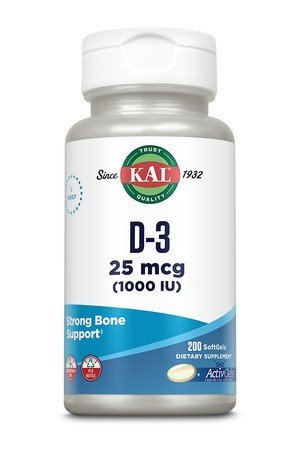 Kal D-3 25 mcg (1000 IU) 200 Softgel