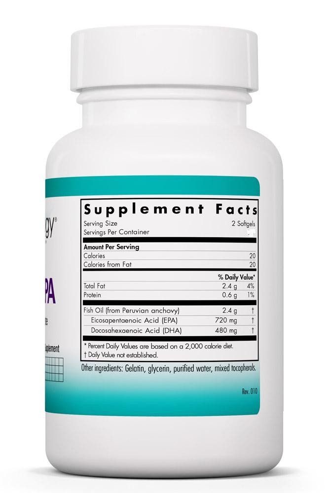 Nutricology Super EPA Fish Oil Concentrate 200 Softgel