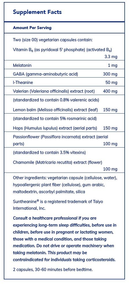 Pure Encapsulations Best Rest Formula 60 VegCap