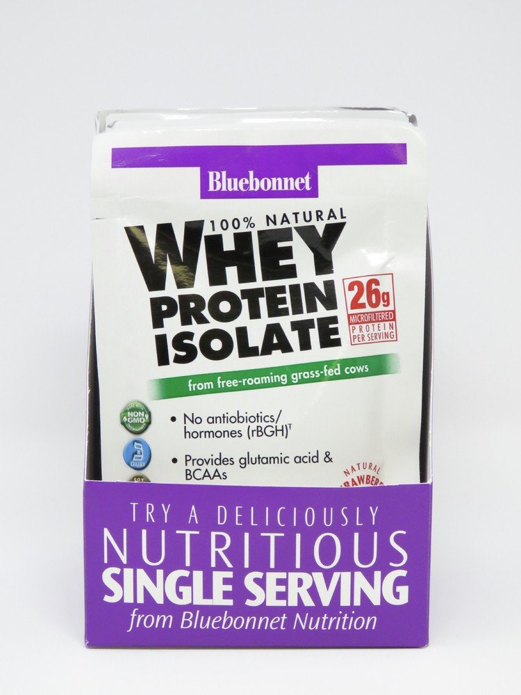 Bluebonnet Whey Protein Isolate Strawberry 8 Packet