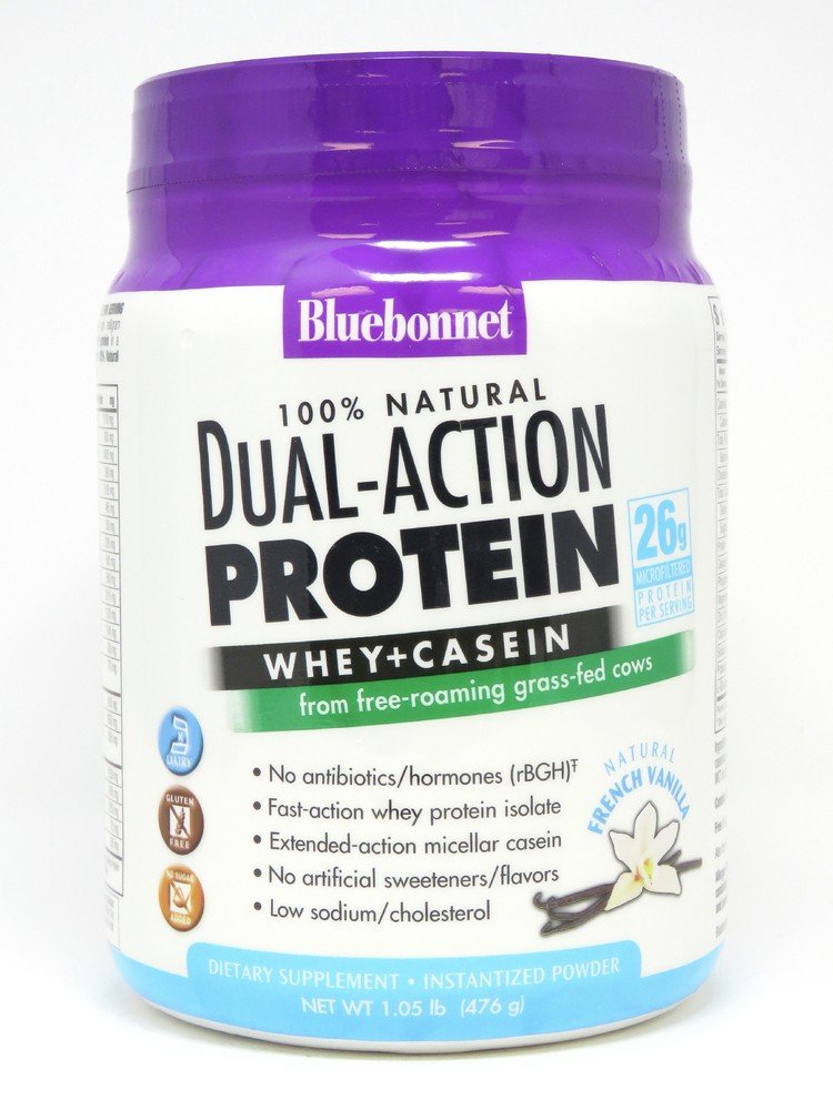 Bluebonnet Dual Action Protein Vanilla 1.05 lbs Powder