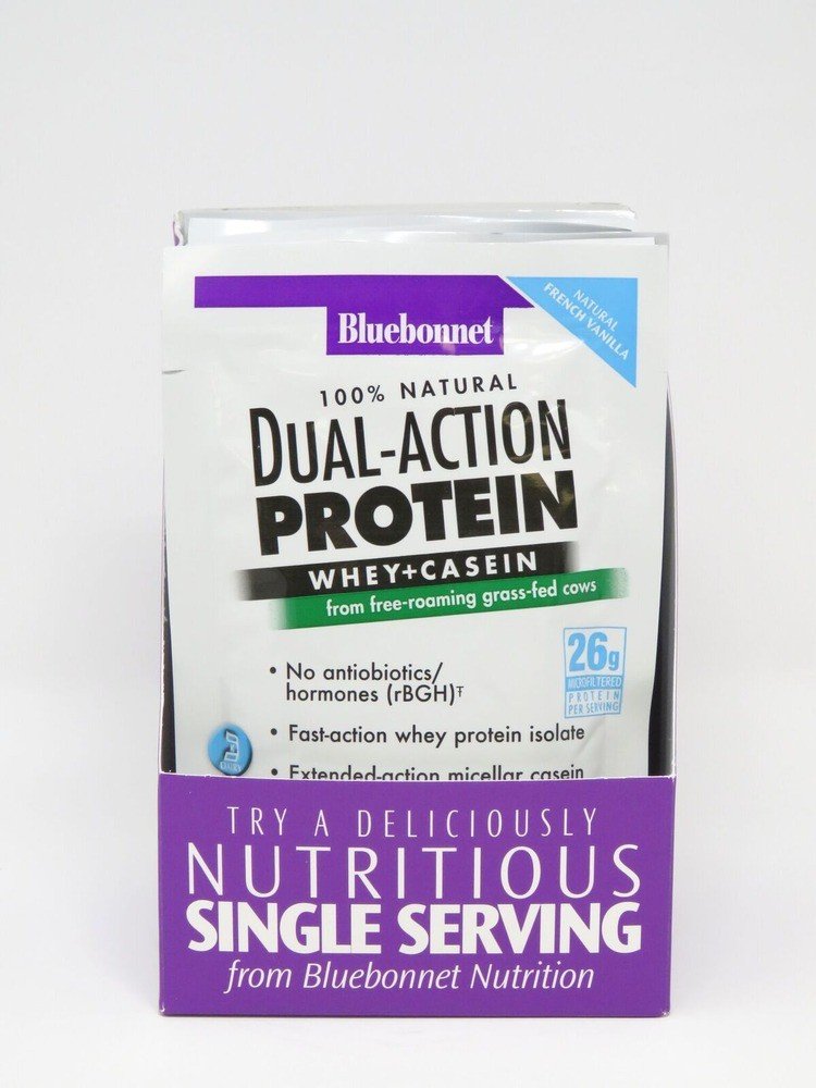 Bluebonnet Dual Action Protein Vanilla 8 Packet