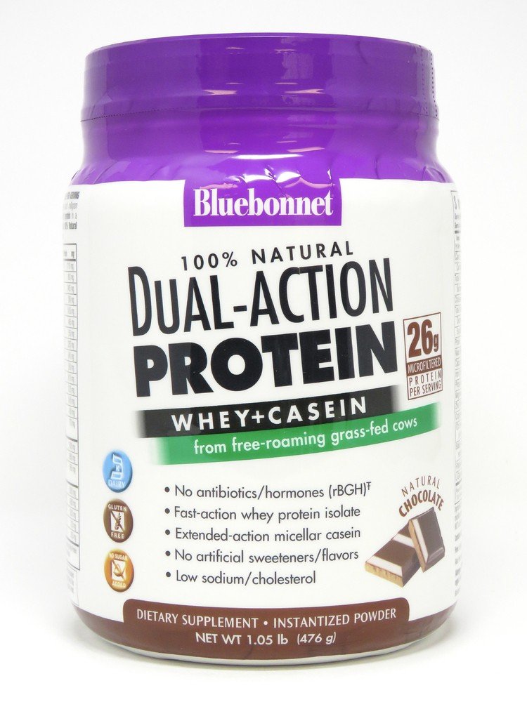 Bluebonnet Dual Action Protein Chocolate 1.05 lbs Powder