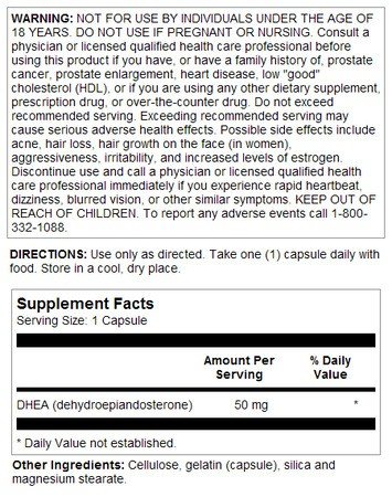 Thompson Nutritional DHEA 50mg 60 Capsule