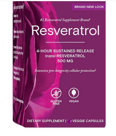 Reserveage Resveratrol 500mg 30 VegCap