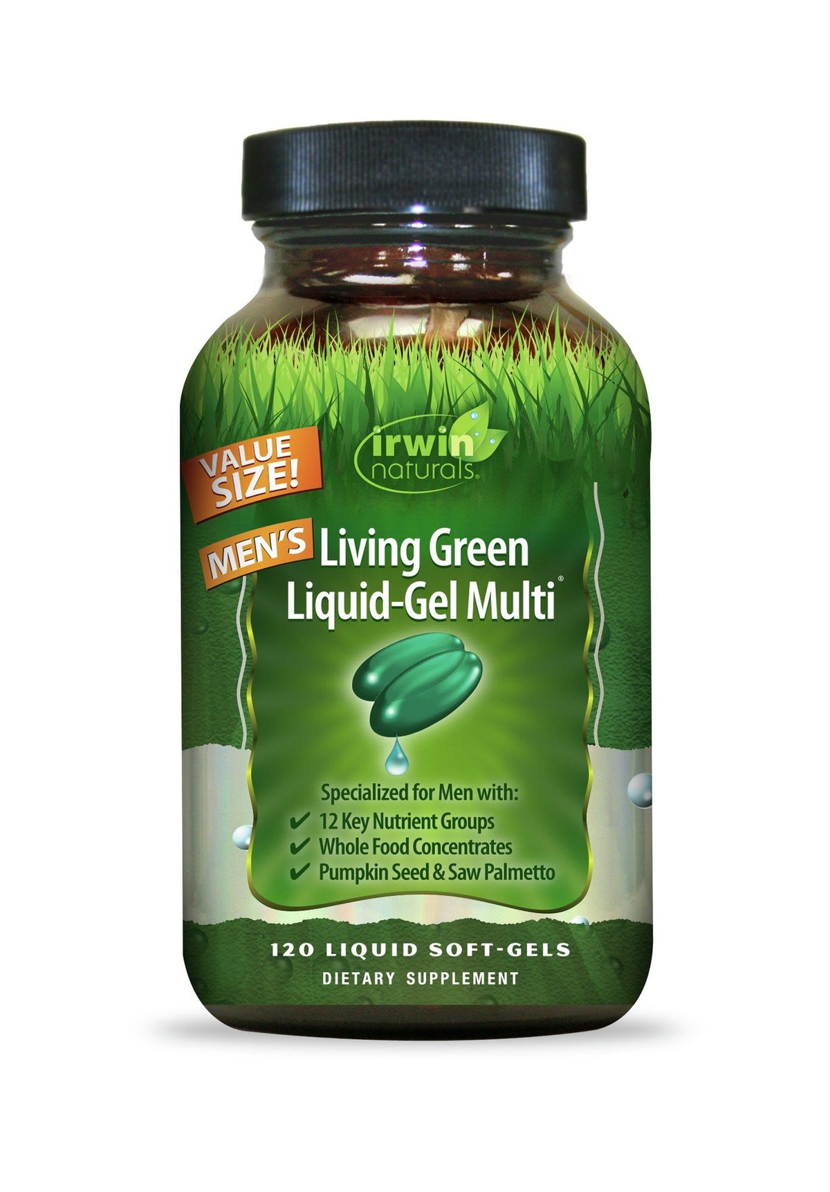 Irwin Naturals Living Green Liquid-Gel Multi for Men's 120 Softgel