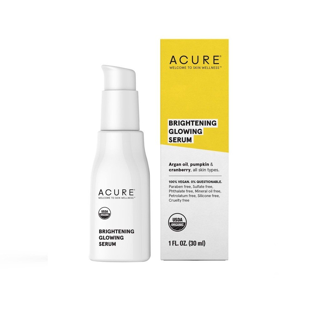 Acure Brightening Glowing Serum 1 oz Liquid