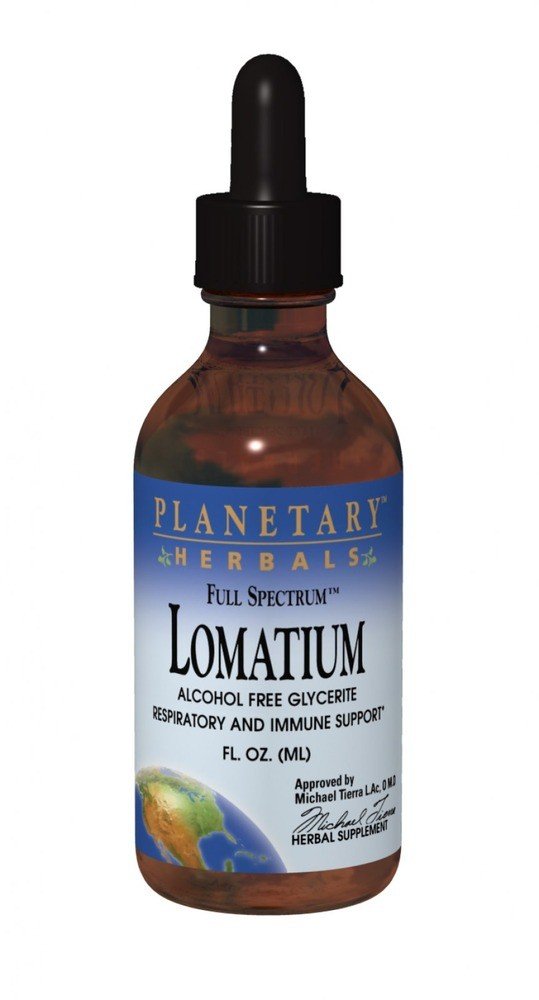 Planetary Herbals Lomatium Glycerite Full Spectrum Alcohol Free Liquid 2 oz Liquid