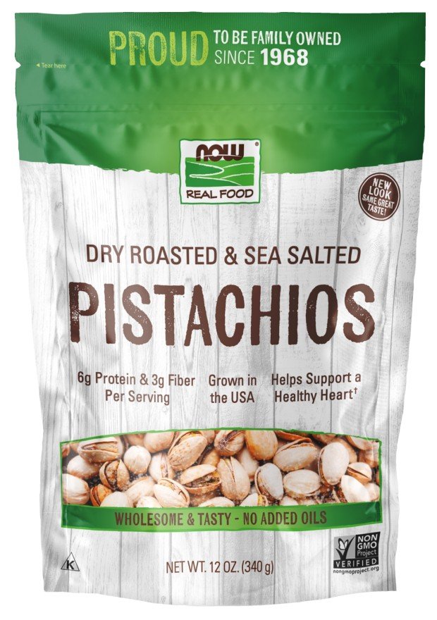 Now Foods Pistachios Roasted and Salted 12 oz Nut
