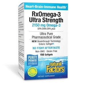 Natural Factors Ultra Strength RxOmega-3 900 mg Enteric-Coated 150 Softgel