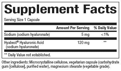 Natural Factors Hyabest Hyaluronic Acid 120mg 60 VegCap