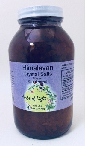 Herbs of Light Himalayan Crystal Salts-Amber Jar Coarse 1.25 lbs Coarse Salt