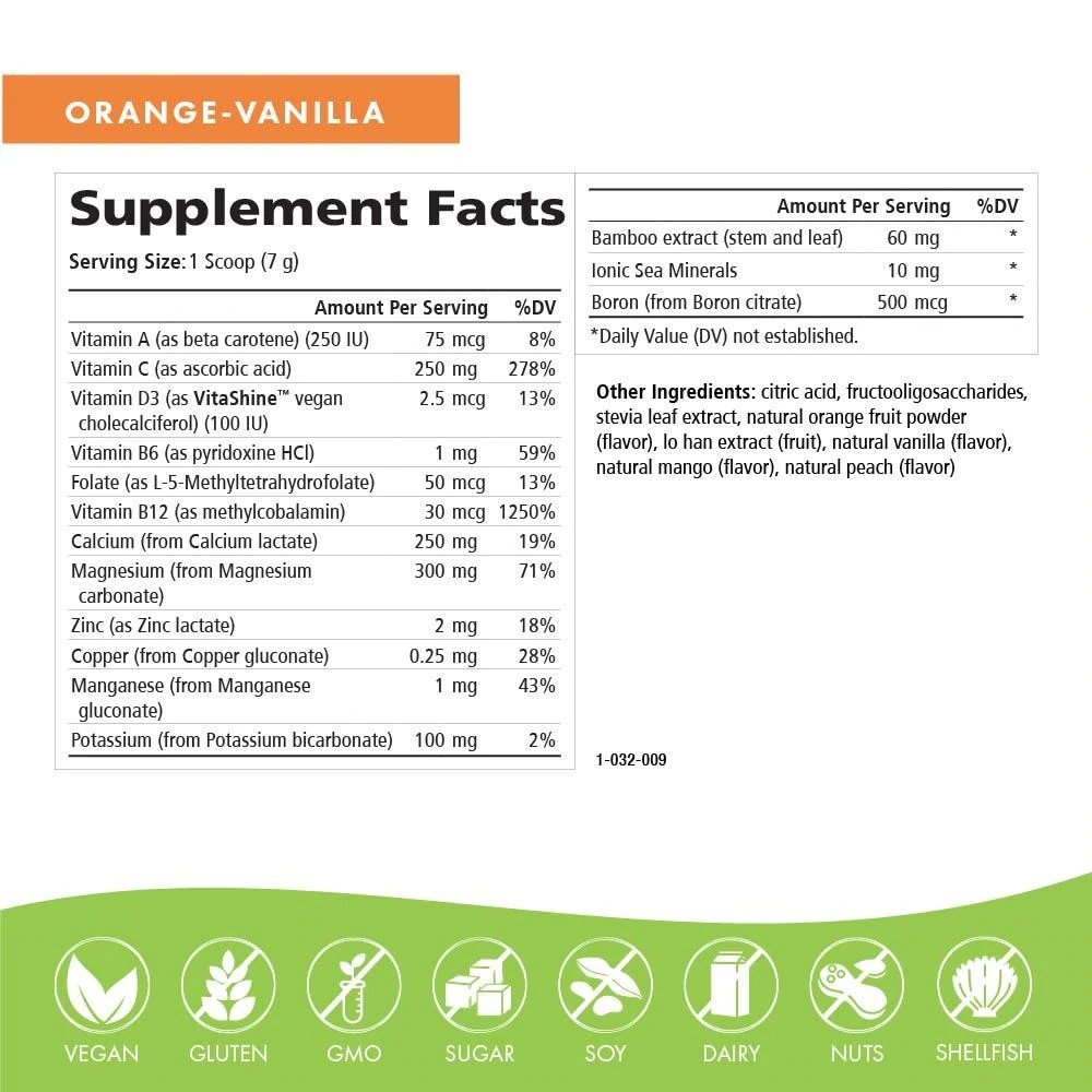 Pure Essence Labs Ionic-Fizz Calcium Plus Orange-Vanilla 14.82 oz Powder