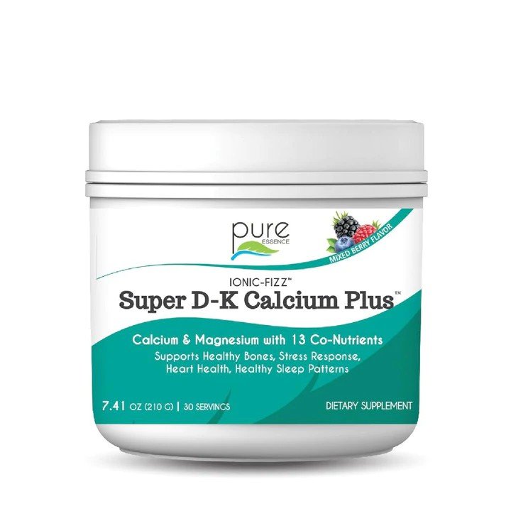 Pure Essence Labs Ionic-Fizz Super D-K Calcium Plus Mixed Berry 7.41 oz Powder