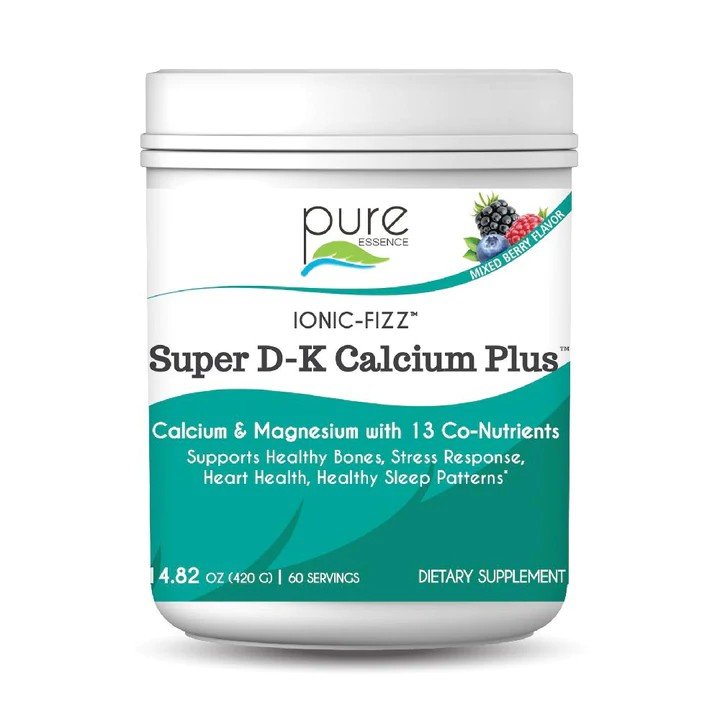 Pure Essence Labs Ionic-Fizz Super D-K Calcium Plus Mixed Berry 14.82 oz Powder