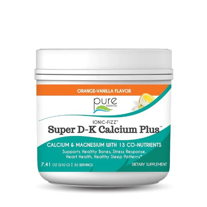 Pure Essence Labs Ionic-Fizz Super D-K Calcium Plus Orange-Vanilla 7.41 oz Powder