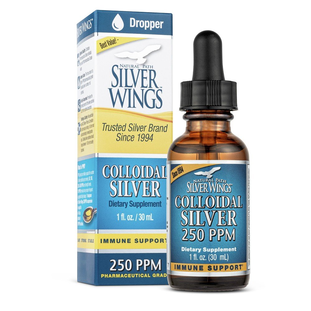 Natural Path Silver Wings Colloidal Silver 250ppm 1 oz Liquid
