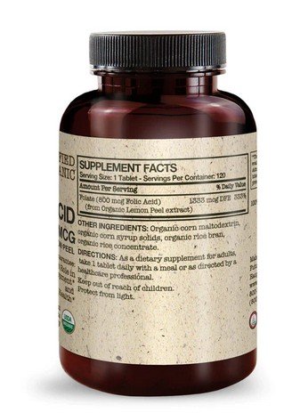 Futurebiotics Certified Organic Folic Acid 120 VegTab