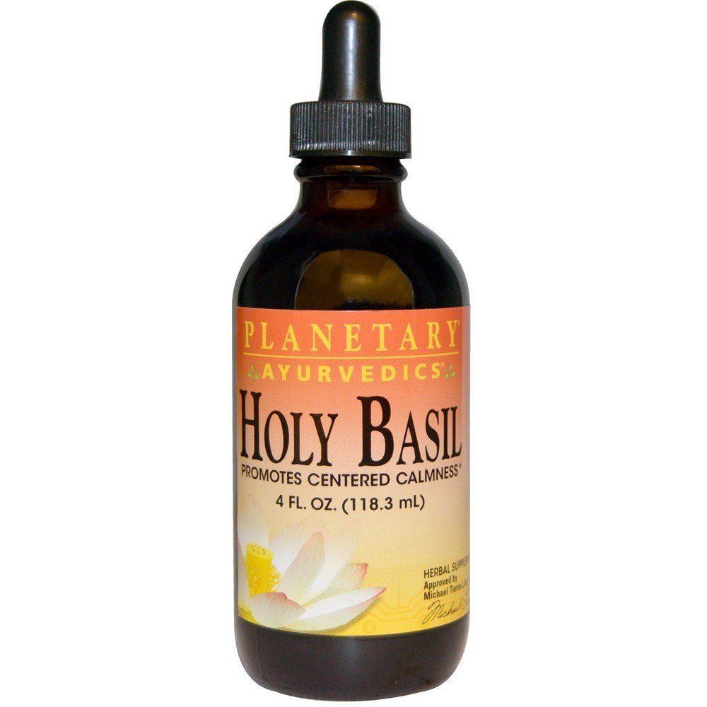 Planetary Herbals Holy Basil Liquid Extract Organic Ayurvedic 4 oz Liquid