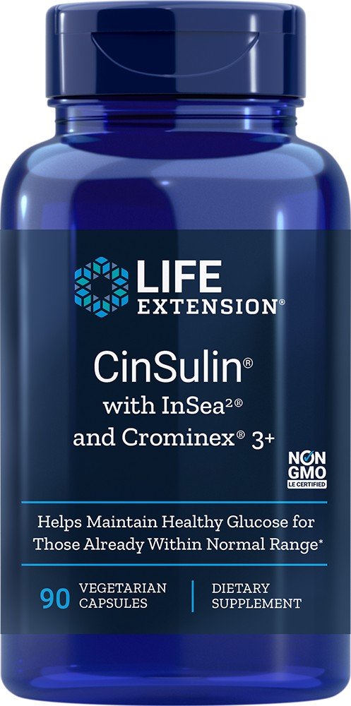 Life Extension CinSulin With InSea2 And Crominex 3+ 90 VegCap