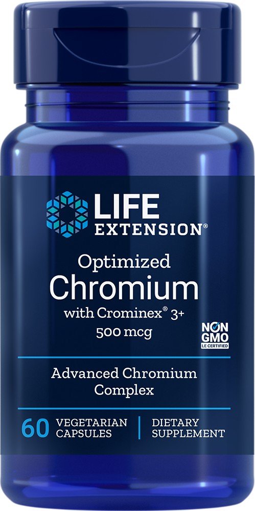 Life Extension Optimized Chromium With Crominex 3+ 500mcg 60 VegCap