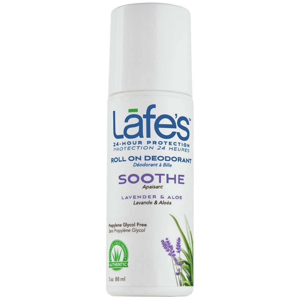 Lafe&#39;s Natural Bodycare Lafe&#39;s Natural Deodorant Roll-On Soothe Lavender &amp; Aloe 3 oz Roll-On