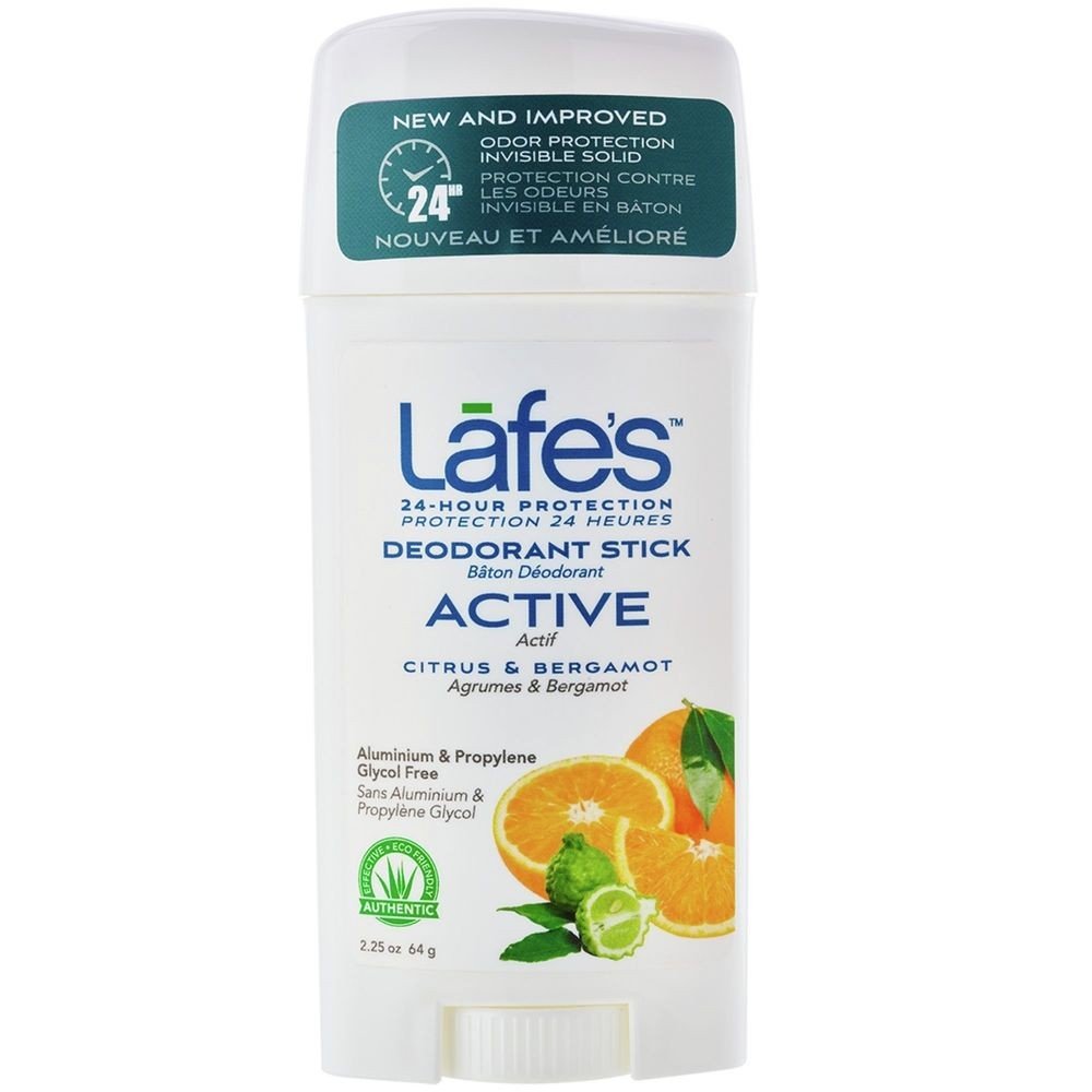 Lafe's Natural Bodycare Lafe's Natural Twist Stick Deodorant Active Citrus & Bergamot 2.25 oz Stick