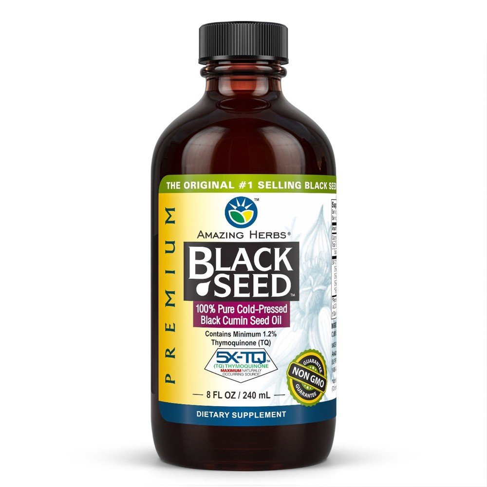 Amazing Herbs Premium Black Seed Oil 8 oz Oil