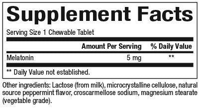 Natural Factors Melatonin 5mg Chewable 90 Chewable Tablet