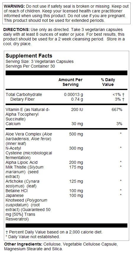 Solaray Total Cleanse Liver Fat Formula 90 VegCap