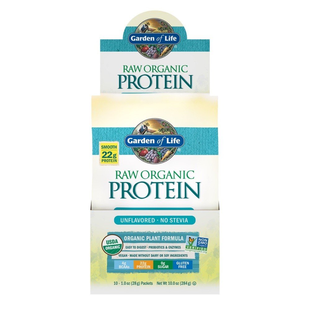 Garden of Life RAW Organic Protein Unflavored 10 Packets Box