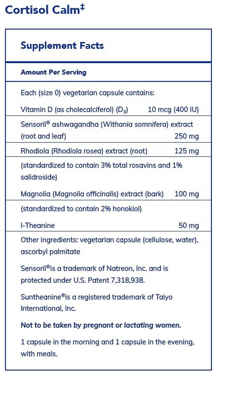 Pure Encapsulations Cortisol Calm 120 Vegcap