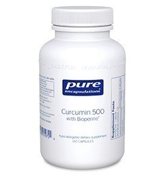 Pure Encapsulations Curcumin 500 with Bioperine 120 Vegcap