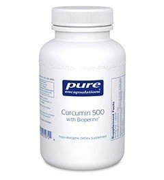 Curcumin 500 with Bioperine | Pure Encapsulations | Contains: Black Pepper Fruit Extract | Dietary Supplement | 60 VegCaps | Capsules | VitaminLife