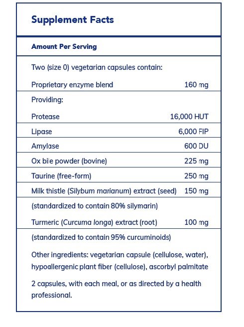 Pure Encapsulations Digestion GB 90 Vegcap