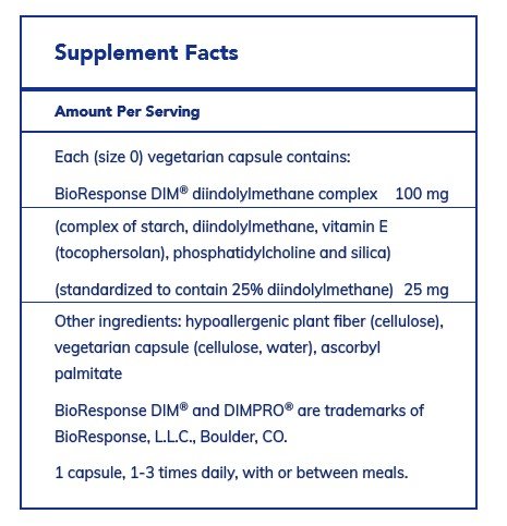 Pure Encapsulations DIM-PRO 100 120 Vegcap