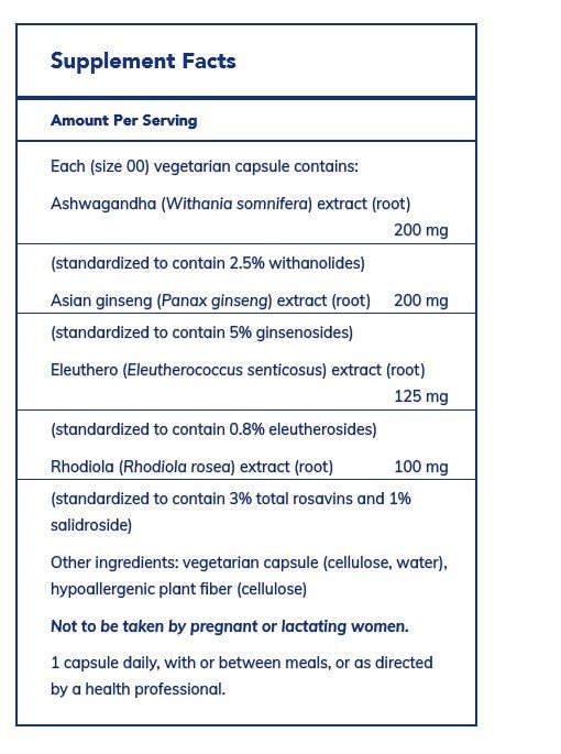 Pure Encapsulations Energy Xtra 60 Capsule